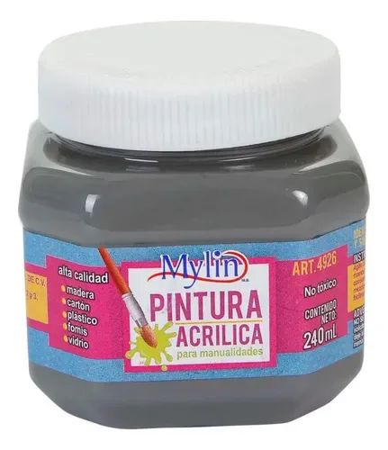 Paq Acrilica Gris c/10pzas