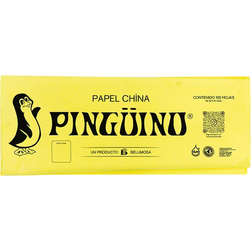 Papel China 100 pzas Canario