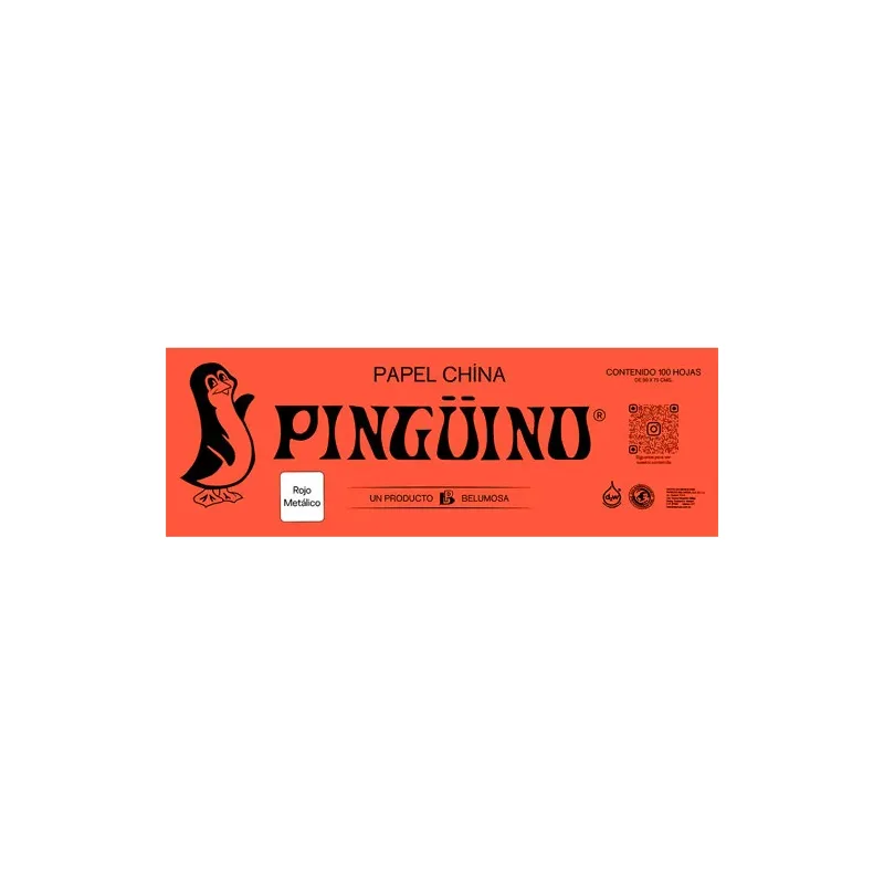 Papel China 100 pzas Rojo