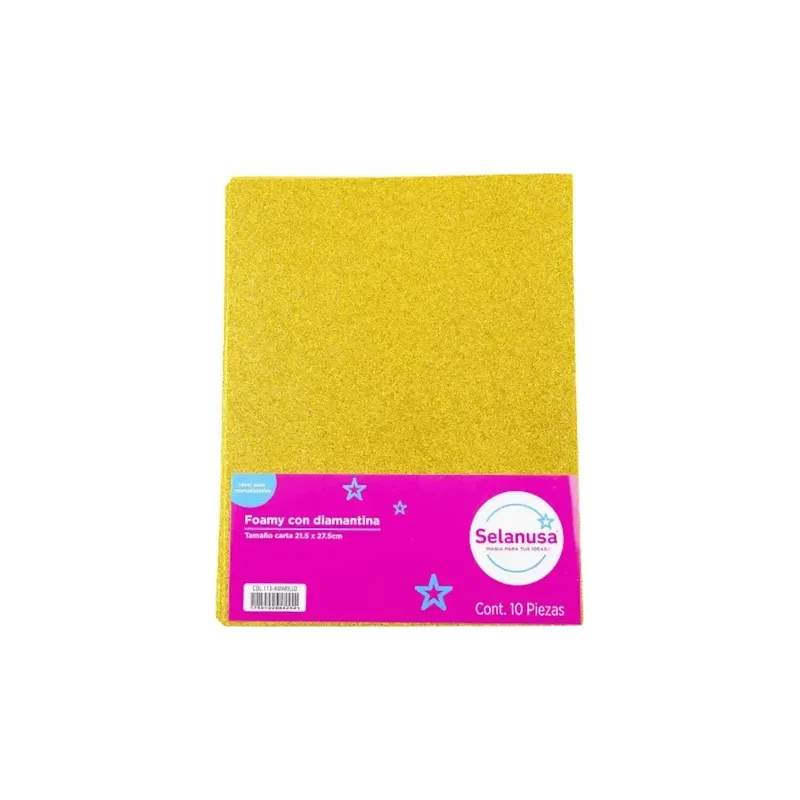 Paq Foamy Diam c/10 Amarillo