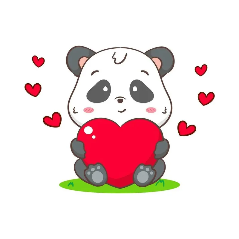 Panda Corazón