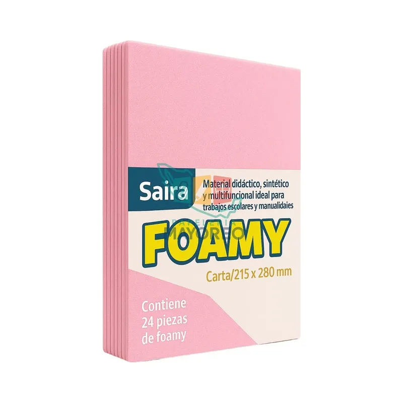 Paq Foamy Carta c/24 Rosa