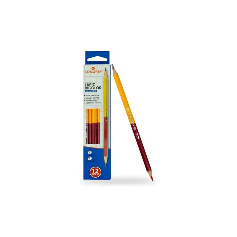 Lapiz Bicolor delgado c/12 LOMAREY