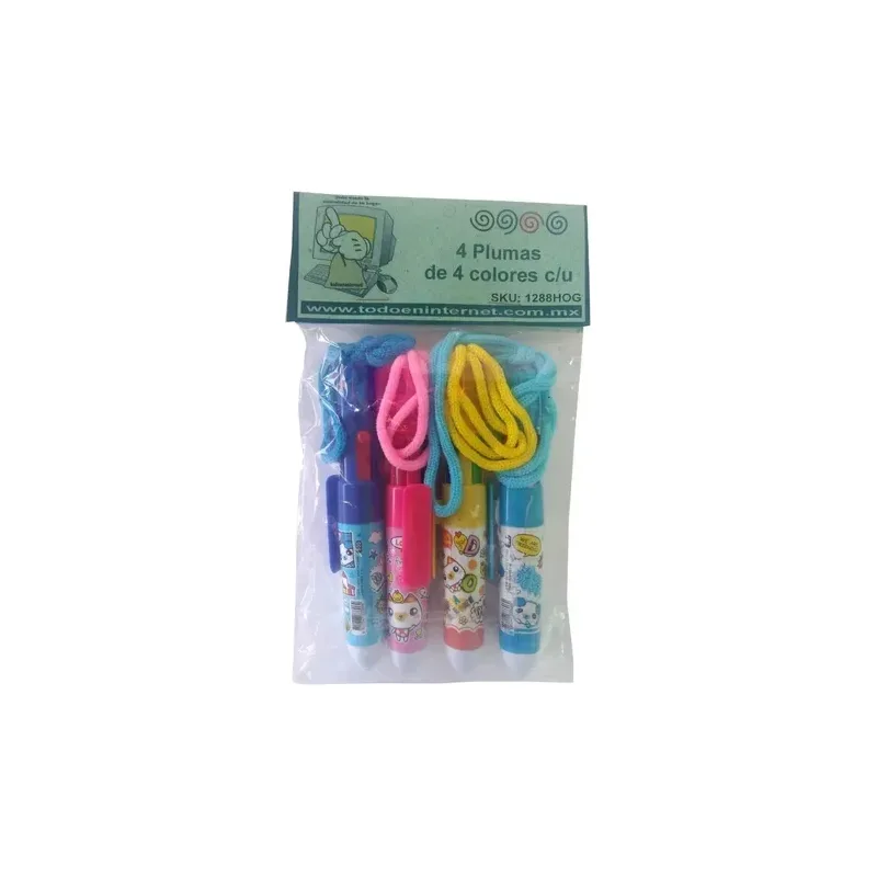 Pluma Cordon 4 Colores