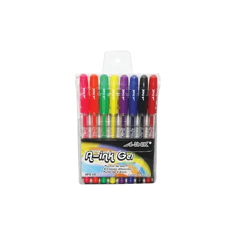 Boligrafo De Gel 8 Pzas