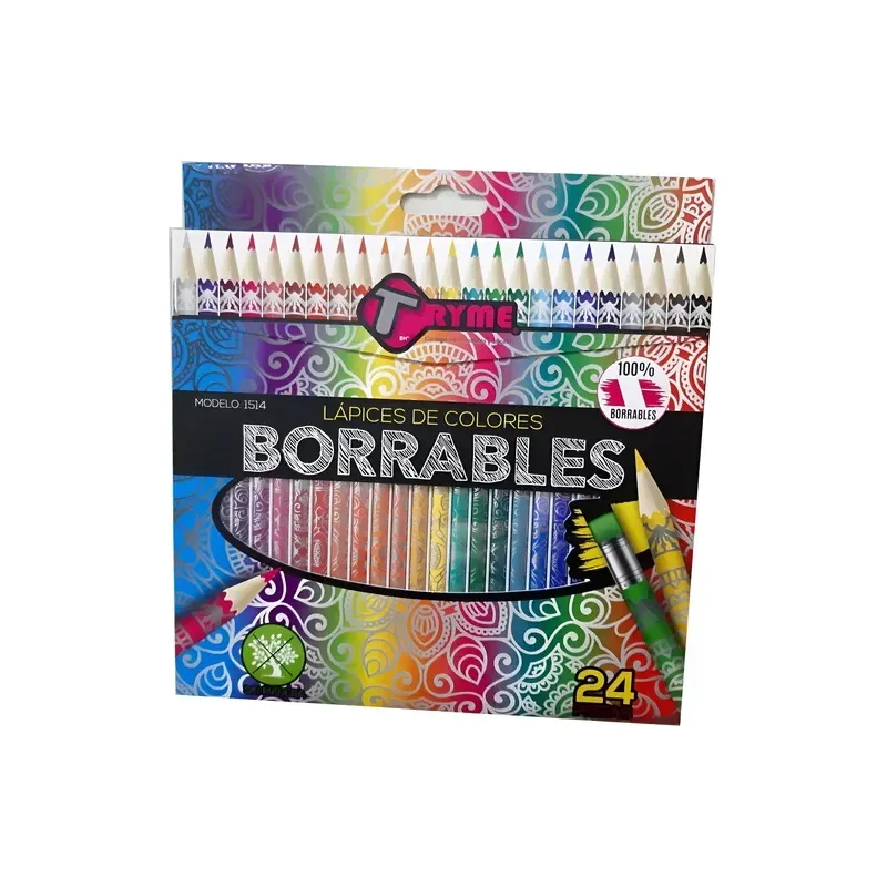 Colores Borrables Tryme c/24 1450