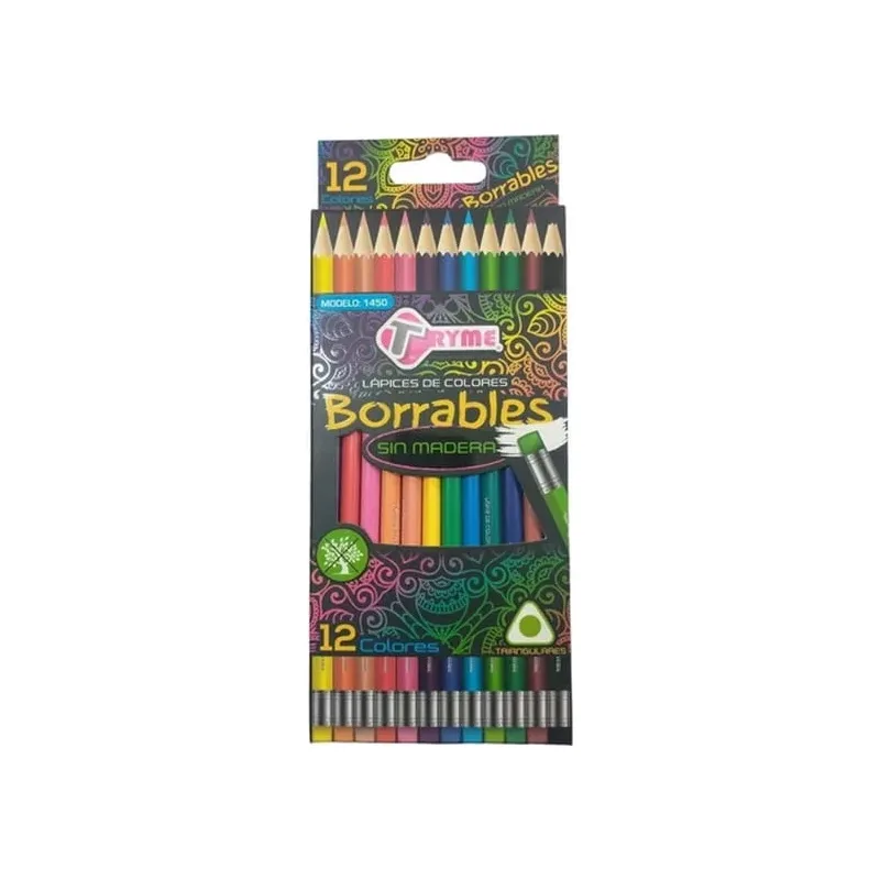 Colores Borrables Tryme c/12 1480