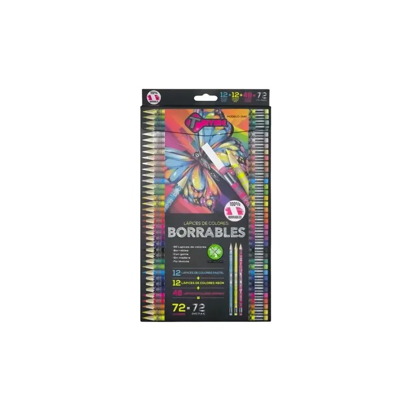 Colores Borrables Tryme c/72 1500