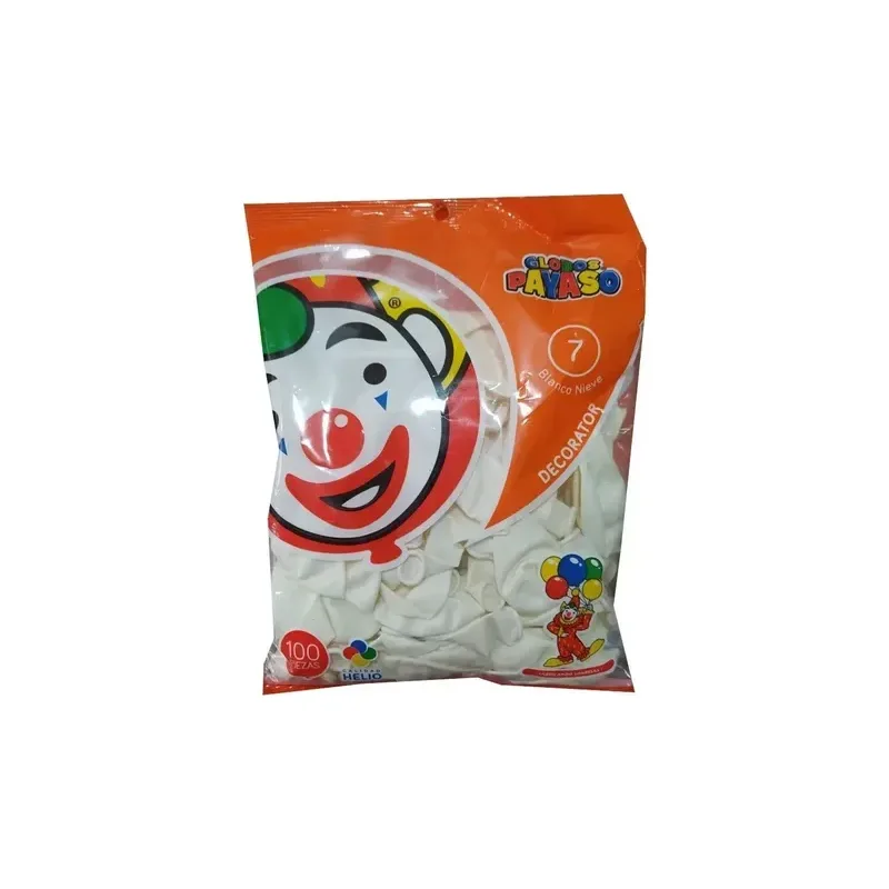 Globo Payaso #7 Blanco
