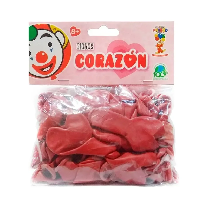 Globo Payaso Corazón Rojo