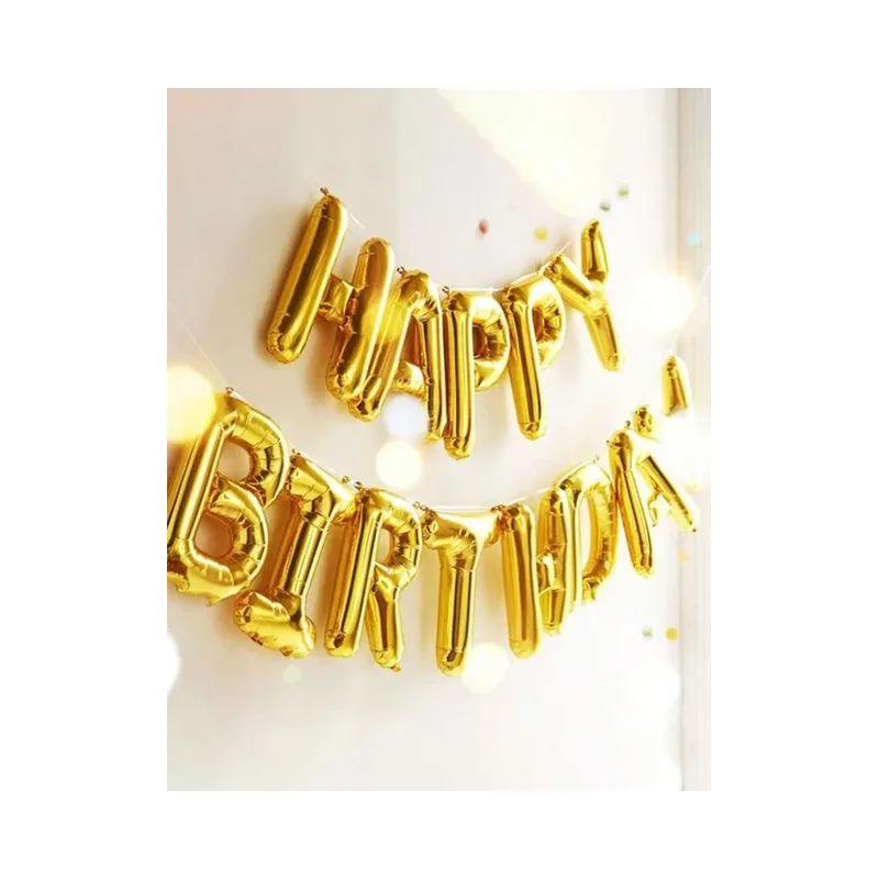 Globo Happy Birthday dorado