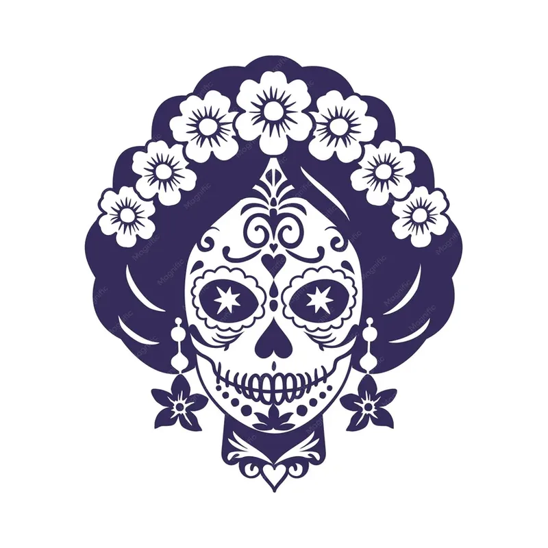 Cabeza catrina Plata
