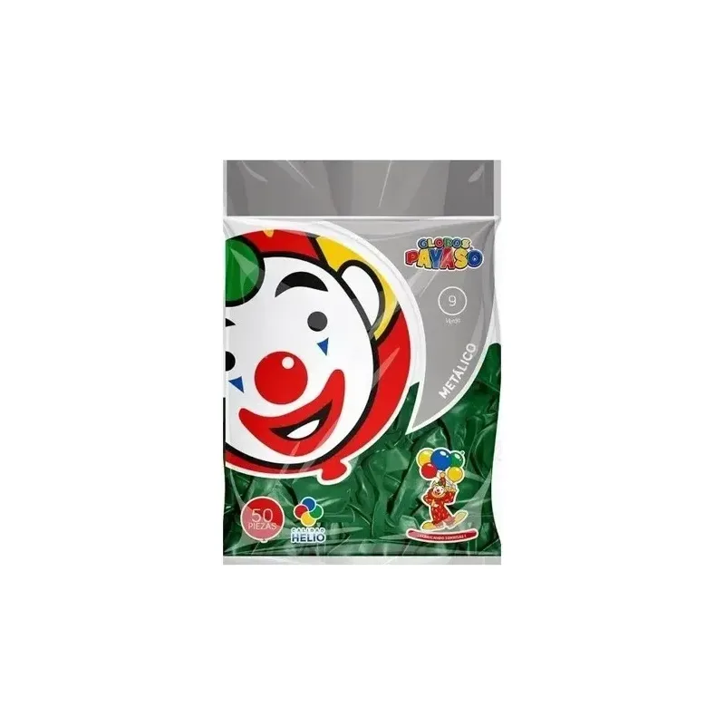 Globo Payaso #9 Verde Bandera