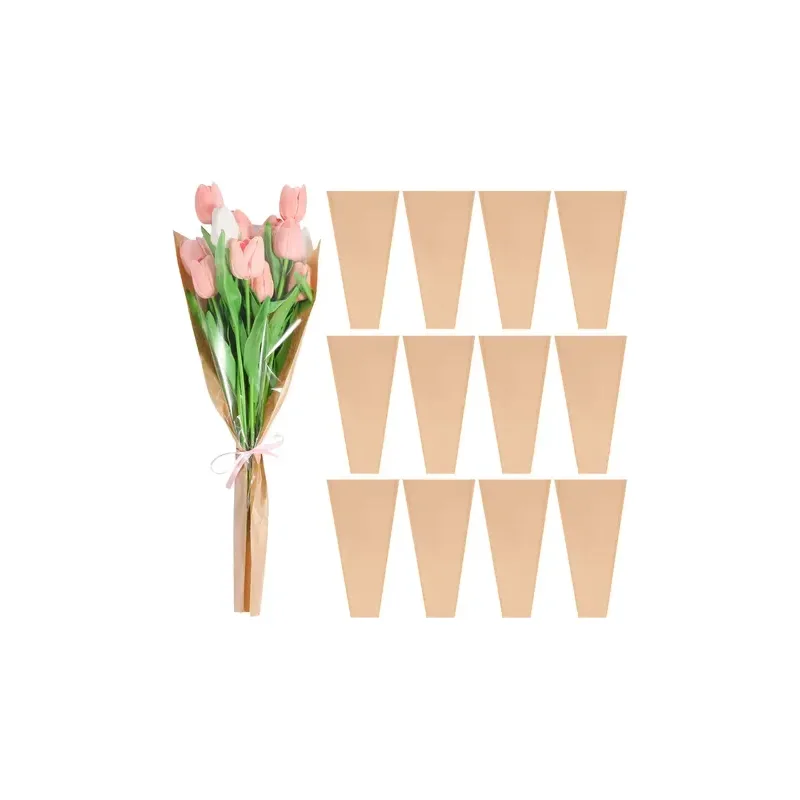 Paq Con 10 Piezas Papel Kraft Para Rosa