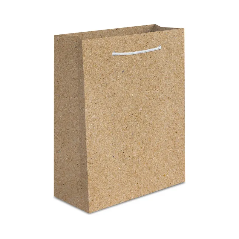 Bolsa kraft natural mediana cuadrada C/10